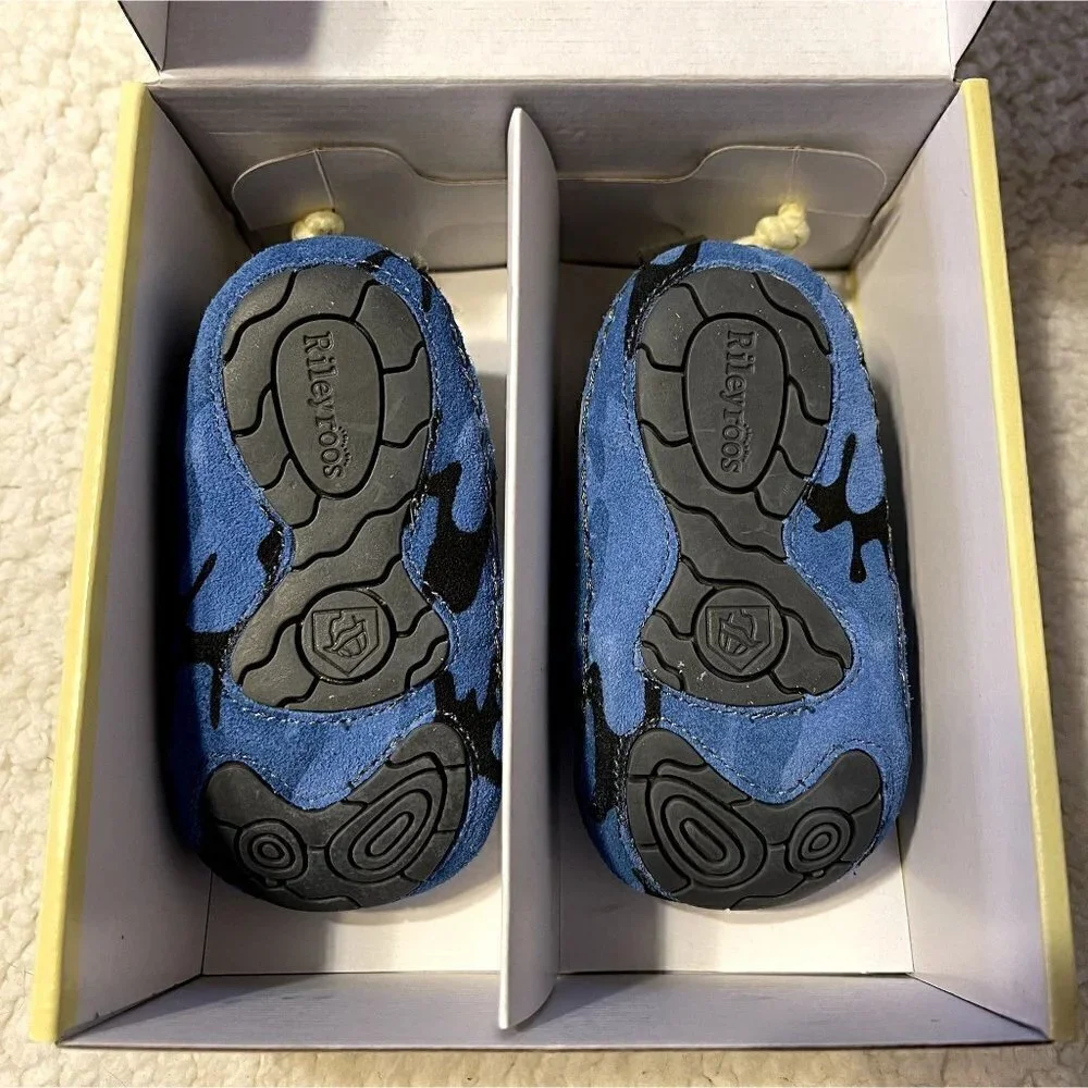 NIB Riley Roos Chukka Boot in Blue Camo 12-18 Months (L)
